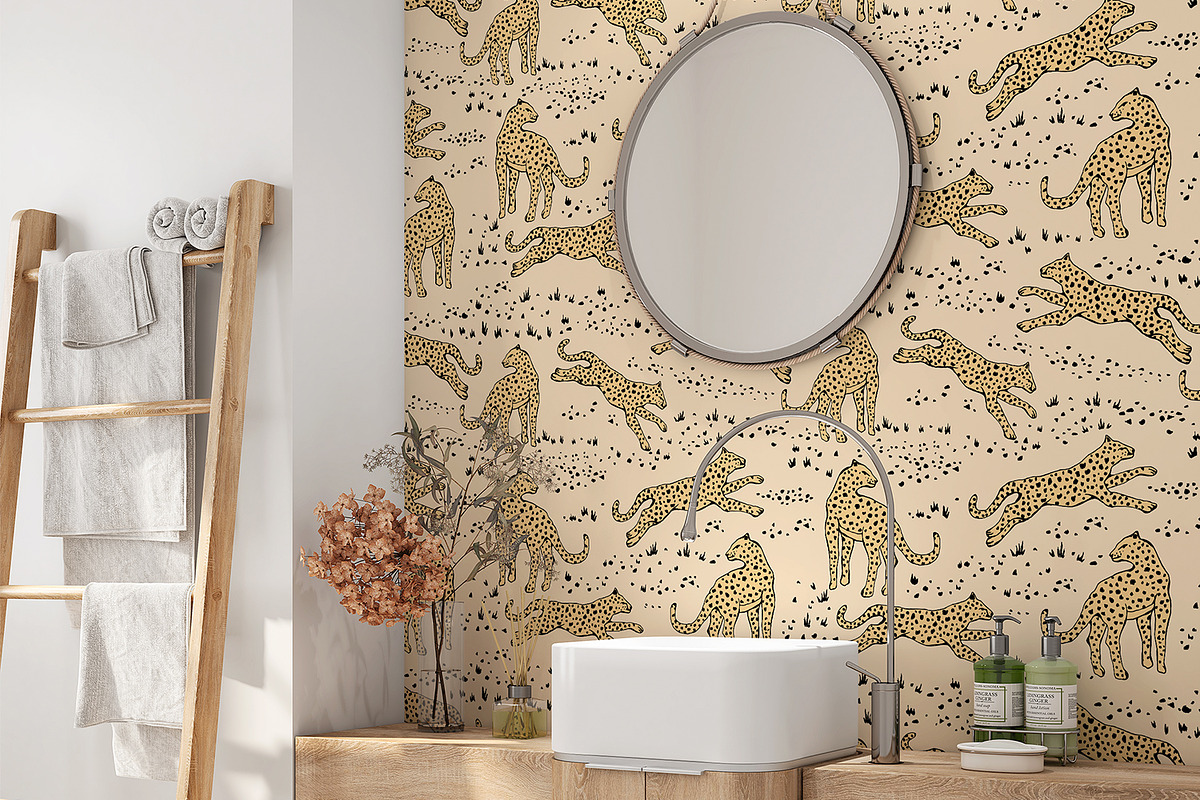 Hand Drawn Wild Leopards, a Wallpaper Graphic by MalyskaStudio (Photo 8 of 17)