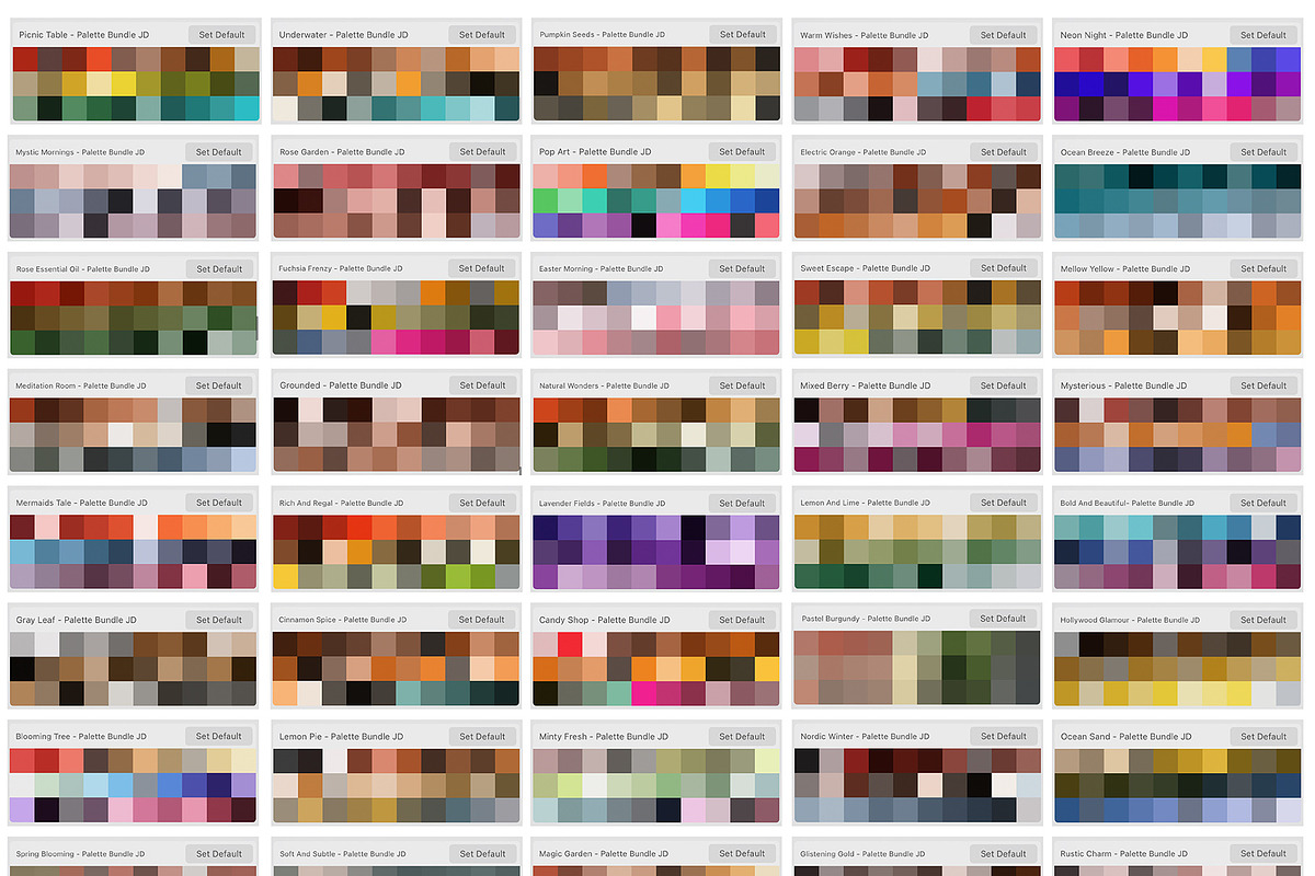 Color Palette Bundle for Procreate, a Palette Add-On by Julia Dreams (Photo 4 of 8)
