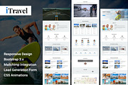 iTravel - Html Landing Page Template, a Bootstrap Template by Pennyblack Templates (Thumbnail 1 of 4)