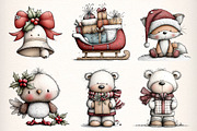 Whimsical Christmas Clipart Bundle, an Illustration by Dream Creation (Thumbnail 4 of 7)
