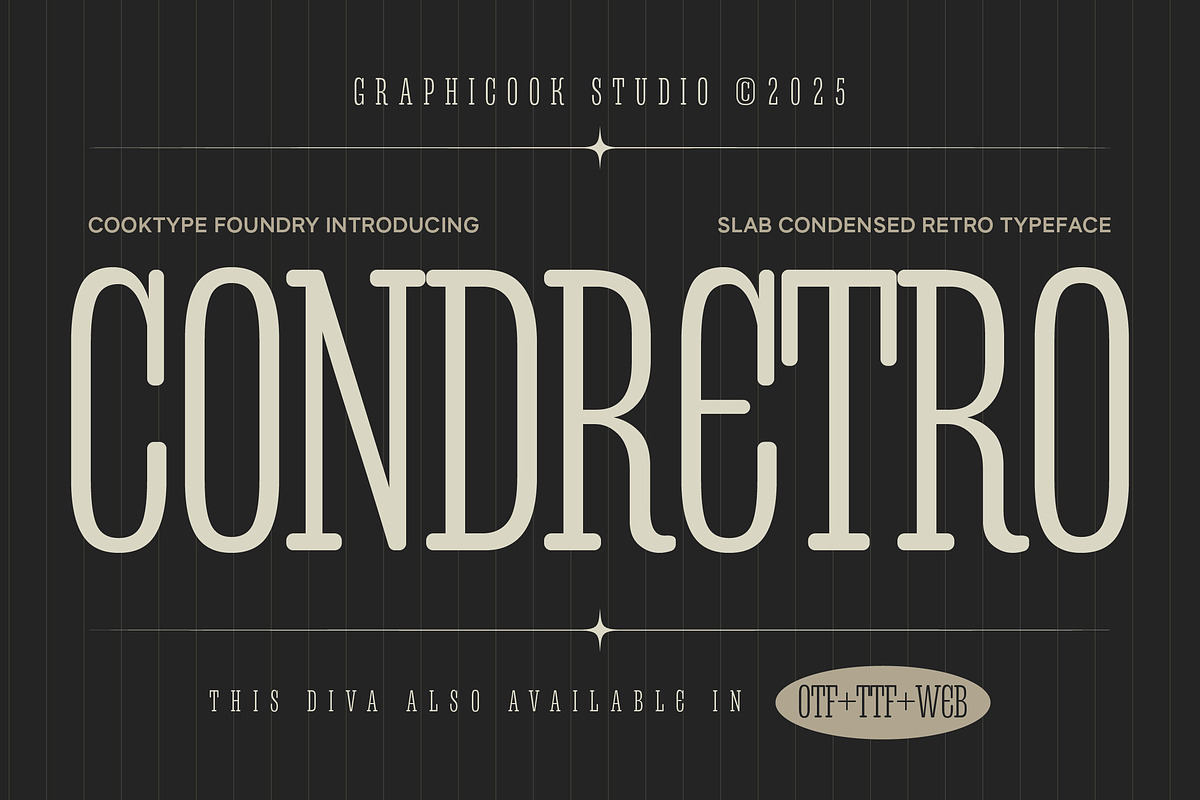 Condretro, a Slab Serif Font by graphicook (Photo 1 of 10)