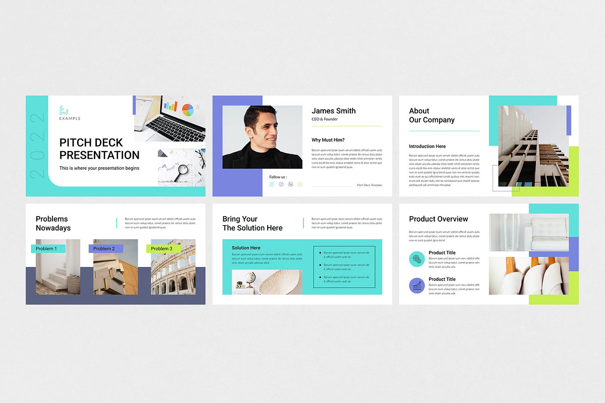 Pitch Deck Google Slides Template, a Presentation Template by E-Type