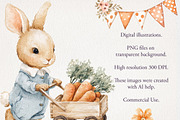 Carrot Easter Clipart 47 PNG, 5 JPG, a Seasonal Illustration by EleSArtDesign (Thumbnail 3 of 5)