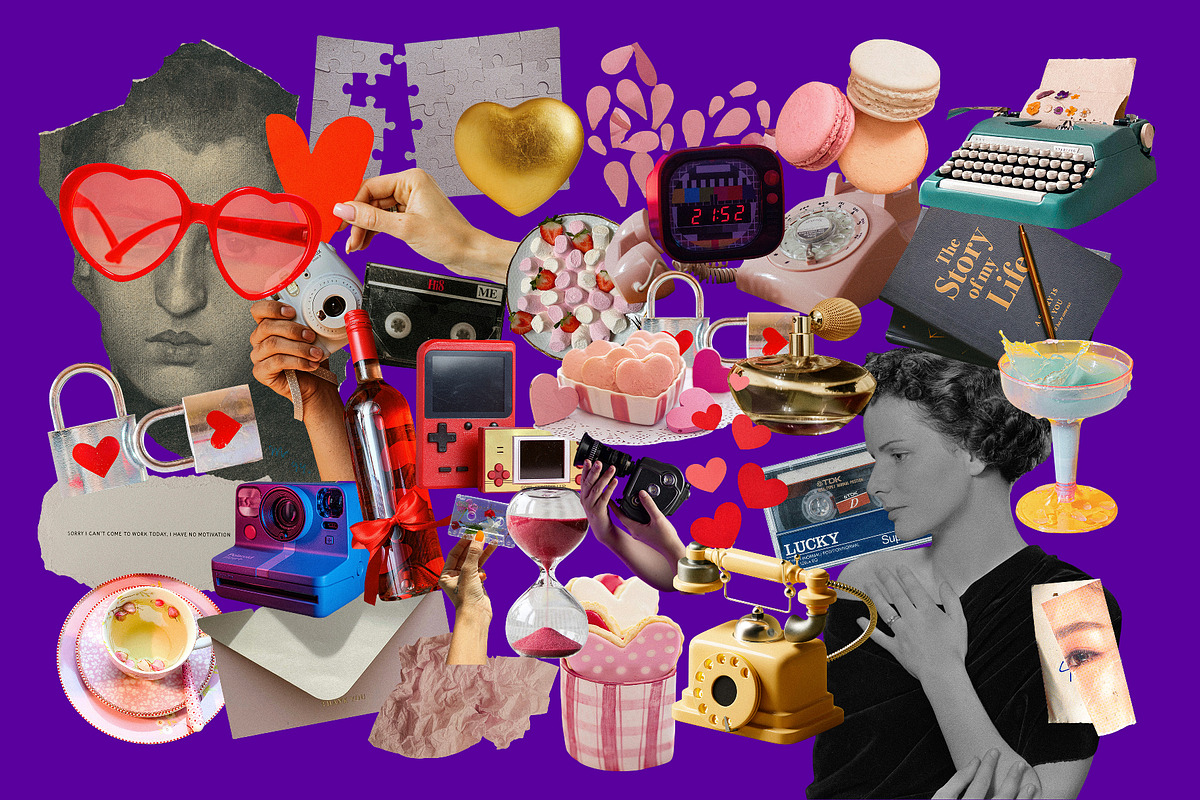 Valentine 90s Y2K Collage Kit, an Object Graphic by Anzhelika (Photo 4 of 13)