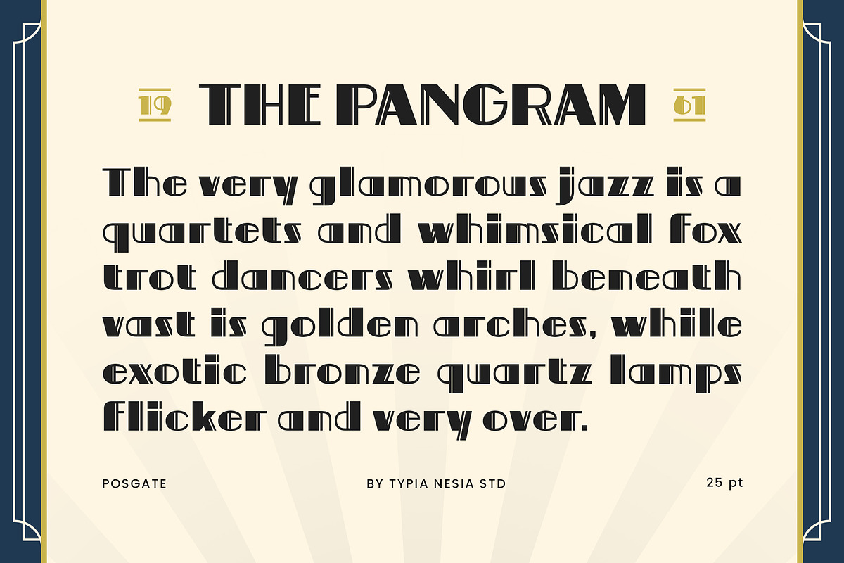 Postgate - Modern Art Deco Sans Font, a Sans Serif Font by Typia Nesia (Photo 7 of 13)