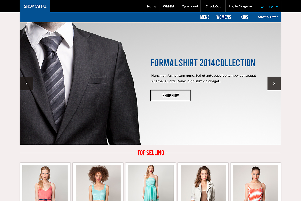 Shop'em All | Ecommerce PSD Template, a Websites & App Template by Saif71 - Shop (Photo 1 of 6)