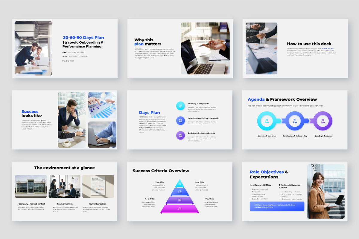 30-60-90 Day Plan Presentation, a Presentation Template by Abert (Photo 9 of 12)