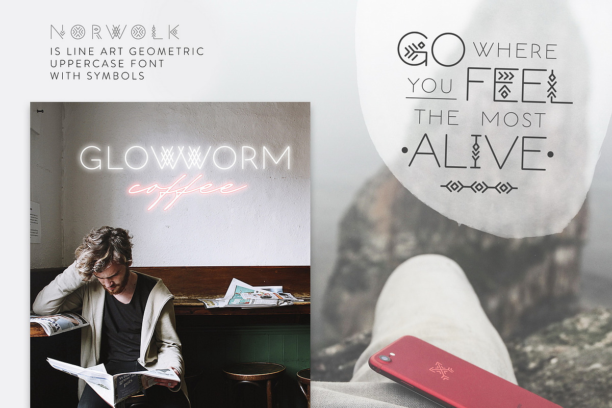 Norwolk - Thin Line Decorative Font preview 2
