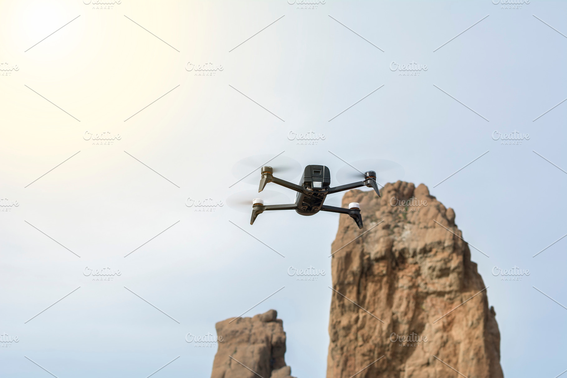 Drone flying high stock photo containing drone and drones, a Technology Photo by RaquelVizcaíno
