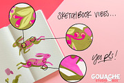 Gouache Studio Box Procreate Brushes, a Brushes & More by The Pigeon Letters (Thumbnail 7 of 10)