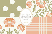Vintage Peach Floral Print Patterns, a Pattern Graphic by Eclectic Anthology (Thumbnail 14 of 14)