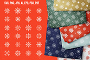 Christmas Snowflakes Clipart pattern, an Object Graphic by Riots Brush (Thumbnail 1 of 6)