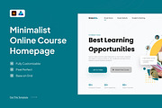 Minimalist Online Course Homepage, a Landing Page Template by Rukuru Studio (Thumbnail 1 of 4)