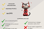 SUPER CUTE SANTA CATS CLIPART PACK, an Animal Illustration by Daring Digies (Thumbnail 5 of 8)