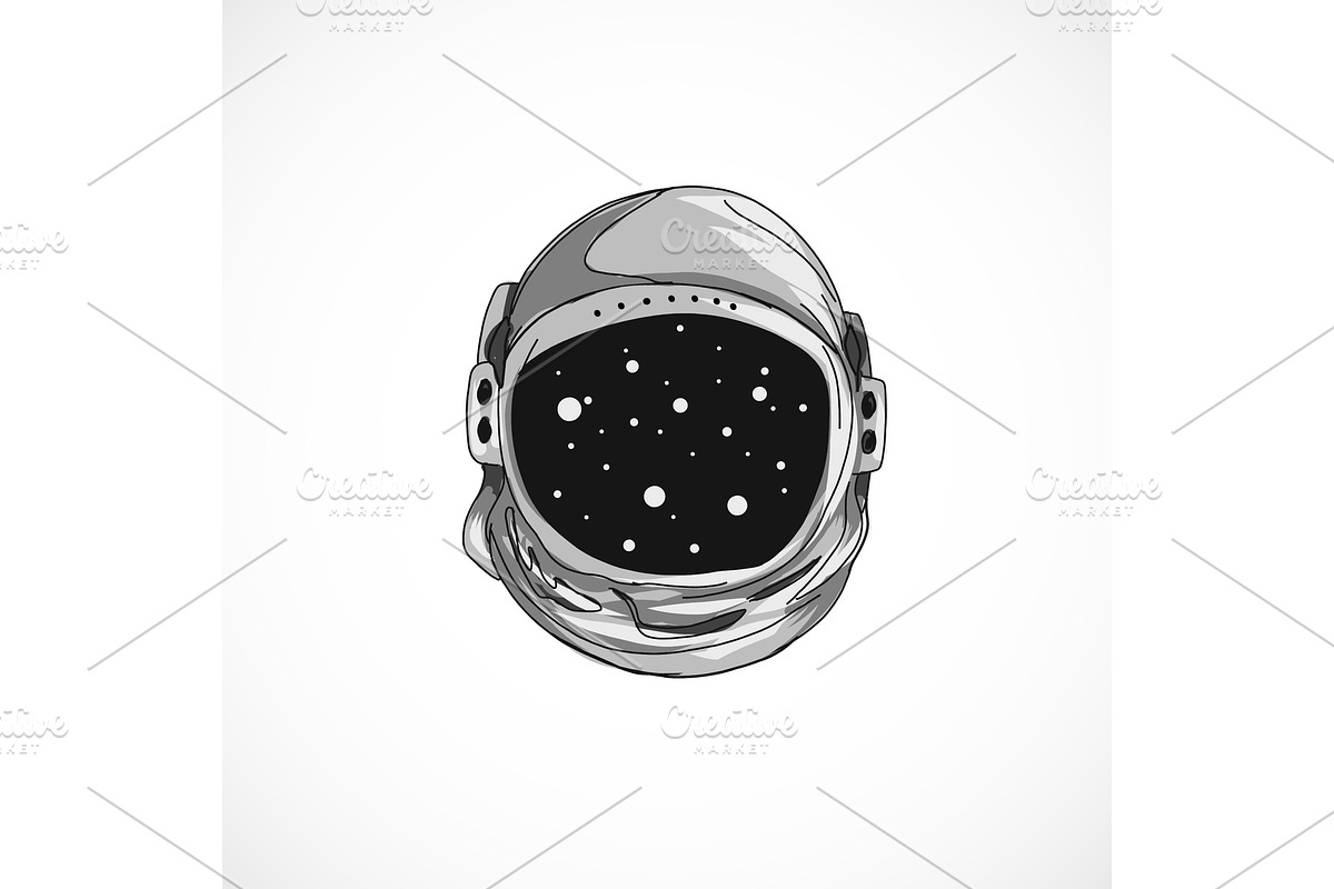 Hand drawn astronaut, an Illustration by A.Lila