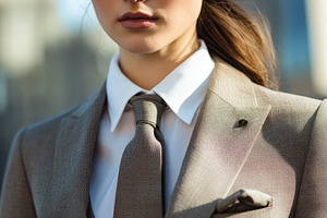 Elegant dapper suit for women showca, a Photo by Pavel_design