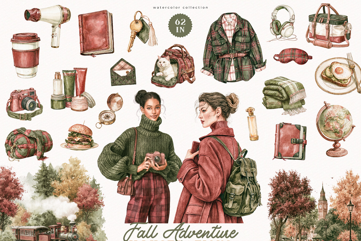 Fall Adventure Collection, a Seasonal Illustration by PeDe Designs (Photo 2 of 17)