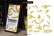 Curved Pencils Vector Set, an Object Illustration by Pásha (Thumbnail 2 of 6)