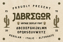 Jabregor Vintage Display Font