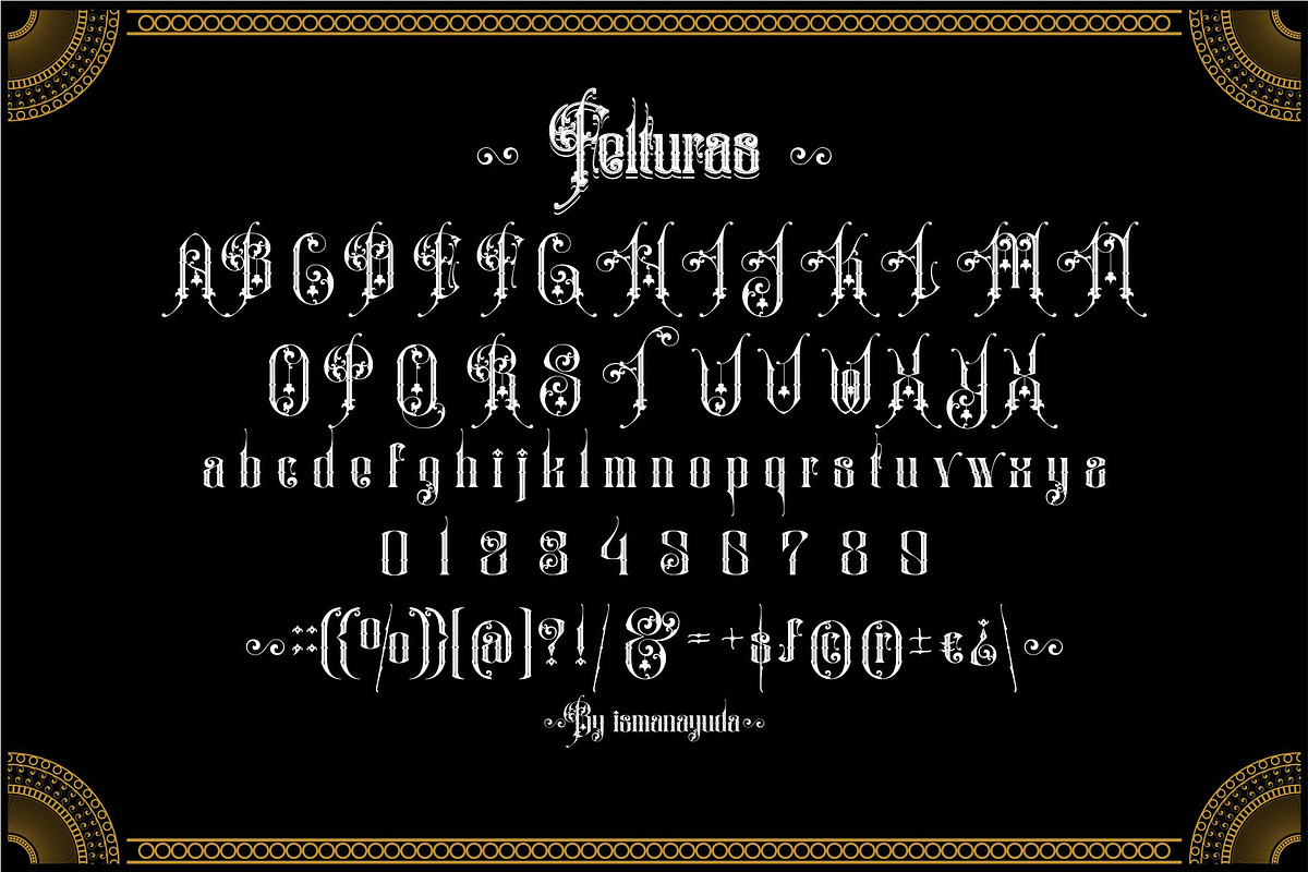 FELTURAS, a Blackletter Font by ismanayuda (Photo 6 of 6)