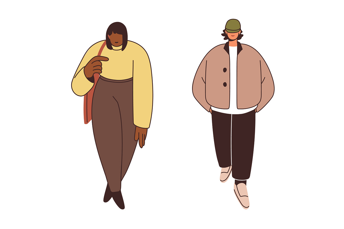People citizens walk on street set, a Person Illustration by Good Studio (Photo 6 of 10)