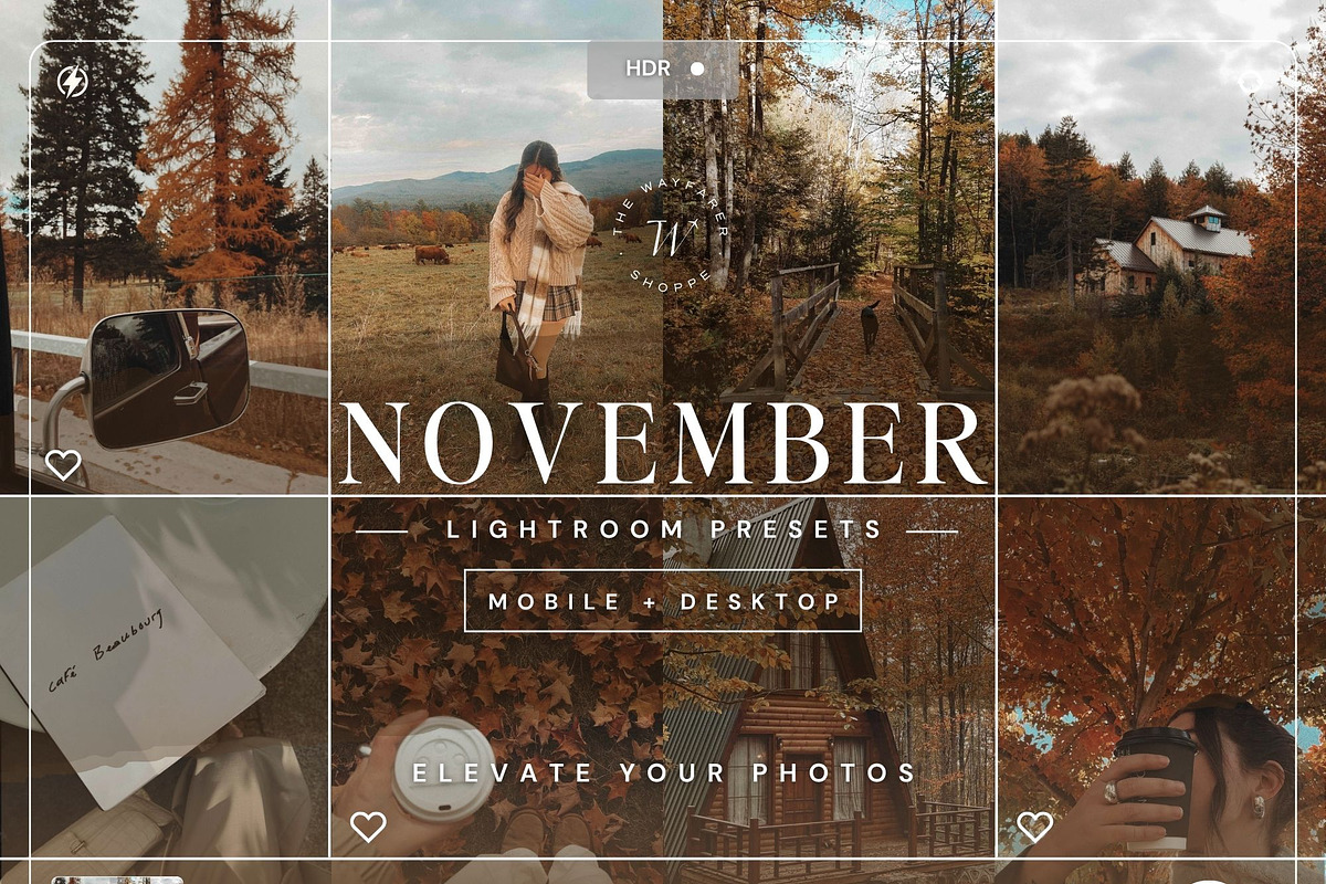 15 Moody Fall Lightroom Presets, a Preset Add-On by TheWayfarerShoppe (Photo 1 of 8)