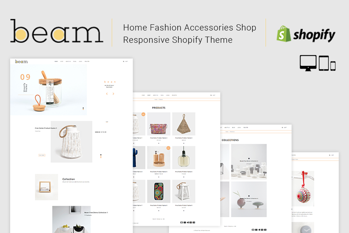 Beam Accessories Shop Shopify Theme, a Shopify Template by ThemeTidy ...