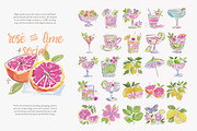 cocktail watercolor clipart set, a Decorative Illustration by Patishop Art (Thumbnail 4 of 10)