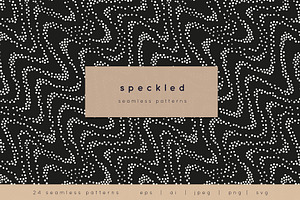 Speckled. Seamless Pattern Set