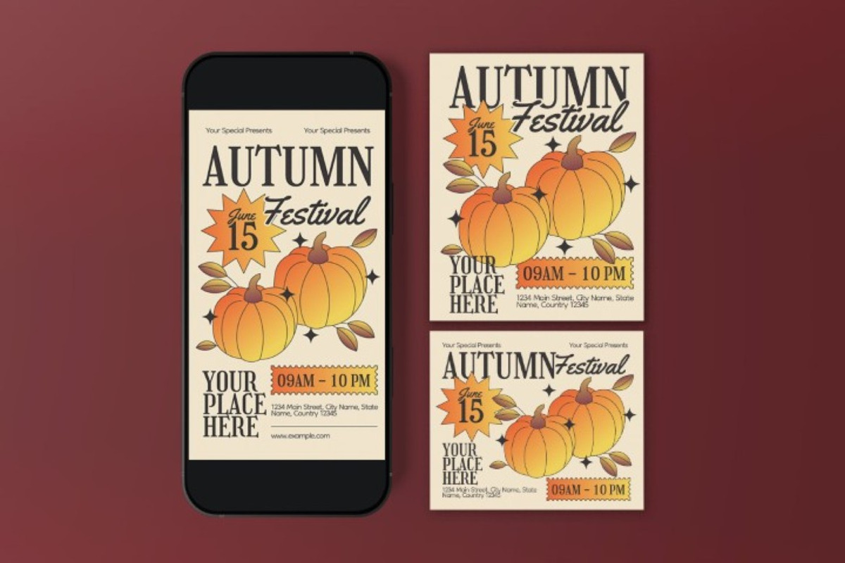 Autumn Festival Flyer, a Flyer Template by graphicook (Photo 3 of 3)