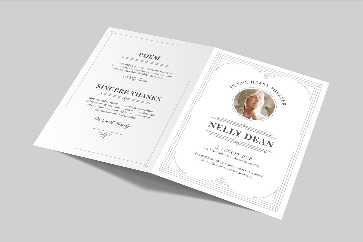 Contemporary Funeral Service Program, a Flyer Template by BrandPacks (Photo 5 of 8)