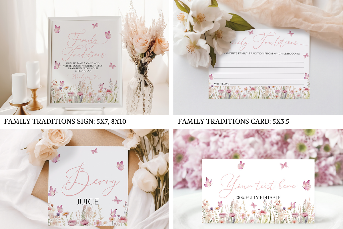 Wildflower Baby Shower Bundle, an Invitation Template by Digital_Mind (Photo 4 of 9)