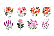 Watercolor Wildflower Clipart, an Illustration by Dream Creation (Thumbnail 5 of 11)