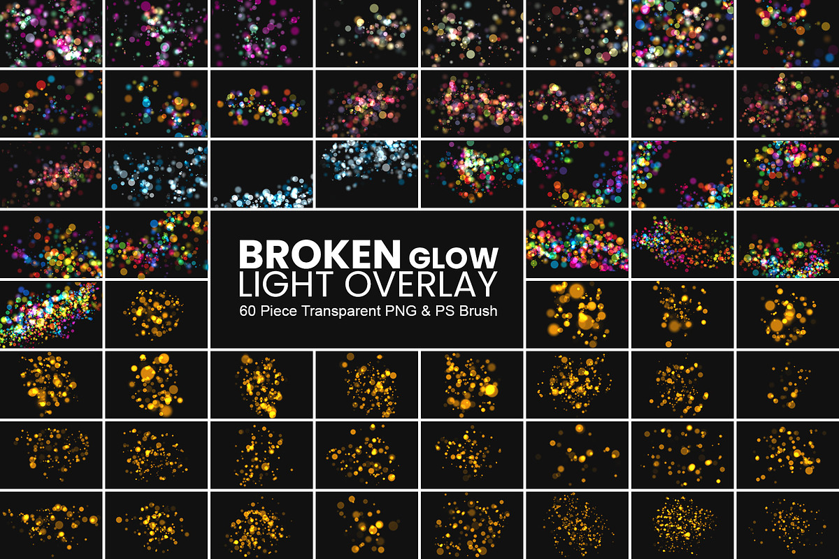 Photoshop Broken Glow Light Overlay, a Brush Add-On by MRI STUDIO (Photo 1 of 21)