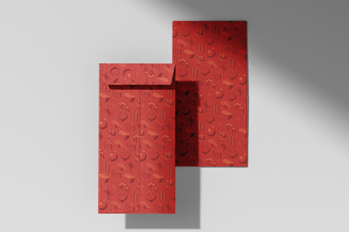 Isometric Lunar New Year Patterns, a Pattern Graphic by oelhoem (Photo 2 of 5)
