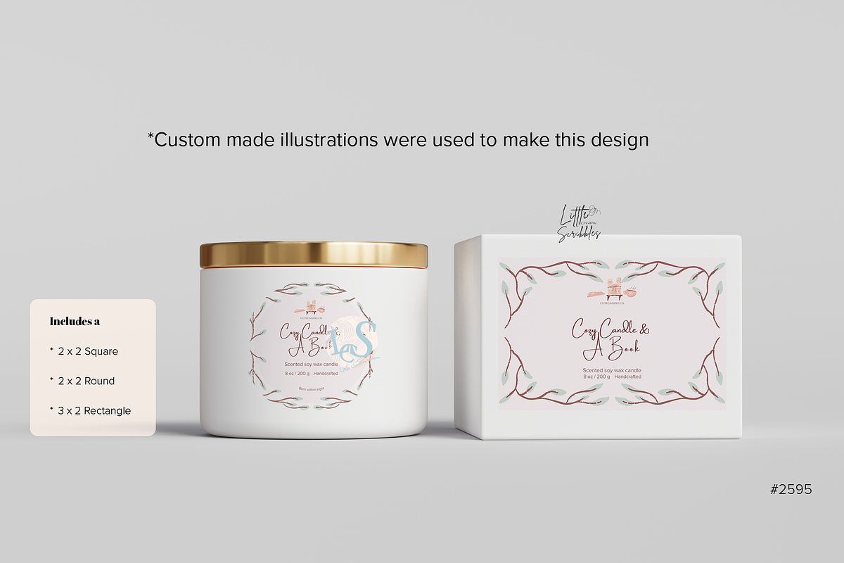 Cozy Candle Label Templates, a Stationery Template by Little Creative Scribbles (Photo 2 of 5)