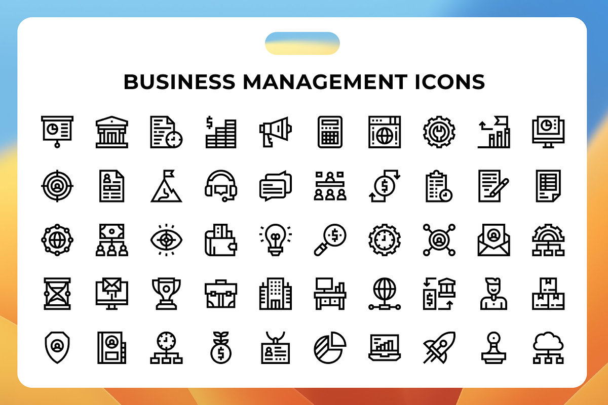 Business Management Icons, a Duotone Icon by Wencory (Photo 1 of 3)
