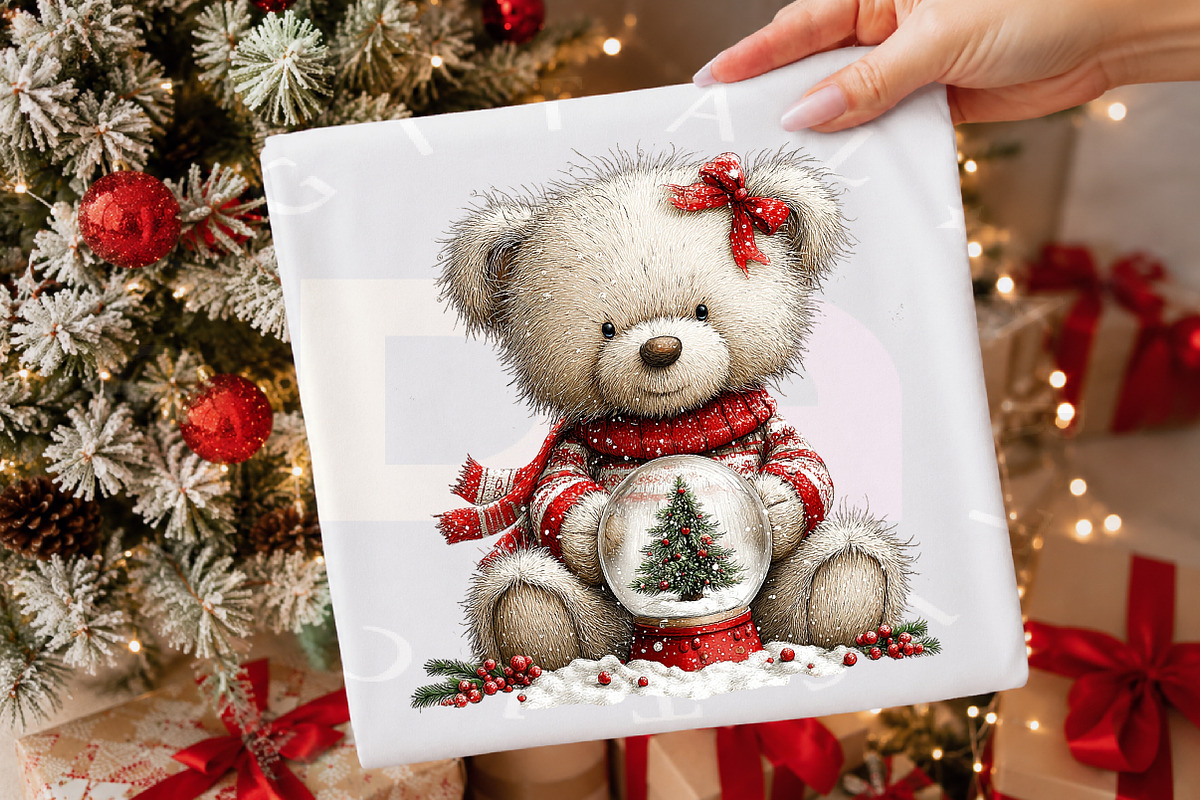 Whimsical Christmas Polar Bear PNG, a Transportation Illustration by Digital Artistic99 (Photo 4 of 7)