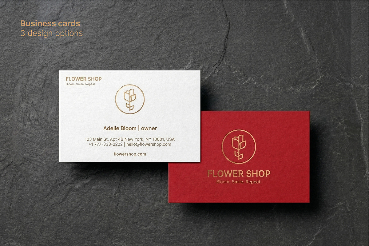Golden Blossom Logo & Stationery Set, a Branding & Logo Template by Anton Akhmatov (Photo 5 of 11)