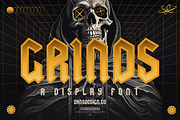 GRIND MODERN BLACKLETTER METAL FONT, a Blackletter Font by dansdesign (Thumbnail 1 of 7)