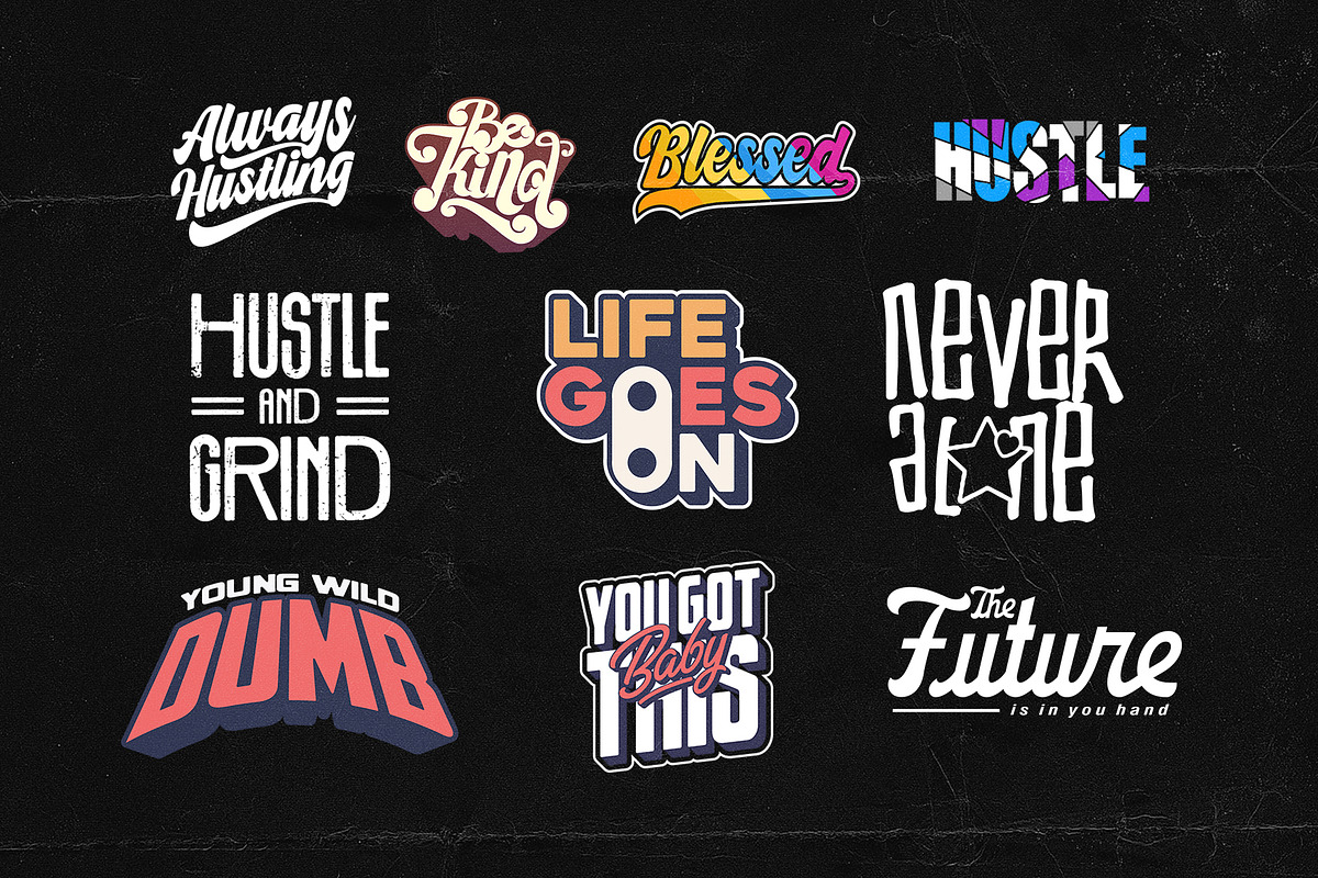 Typography Bundle – SVG, EPS, PNG | Creative Market