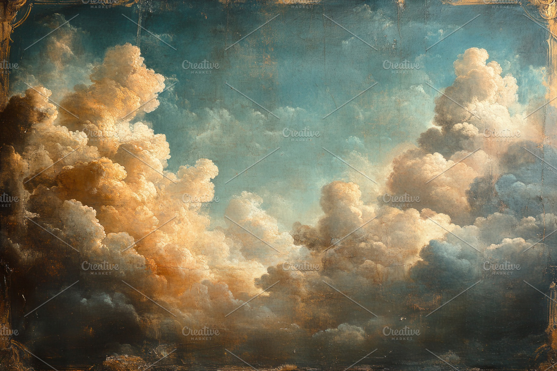 Majestic clouds fill the sky with a, a Photo by Tanuart