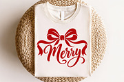 Merry Christmas Bow PNG, an Object Graphic by CraftArtStudio (Thumbnail 4 of 4)