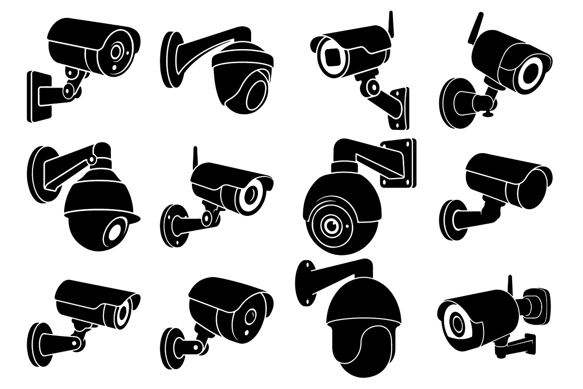 Security camera icons, a Technology Illustration by jahid234 (Photo 1 of 13)