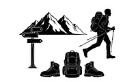 Hiking Adventure Silhouette Bundle, an Illustration by yasushie (Thumbnail 11 of 51)