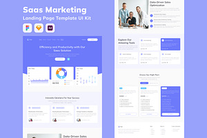 Saas Marketing Landing Page Template, an UI Kit Template by Betush