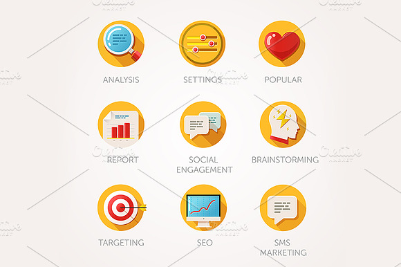 Marketing Agency Icons Set