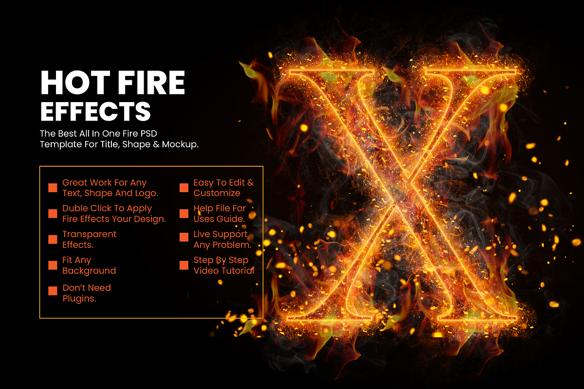Fire Shape, Text & Logo Effect
