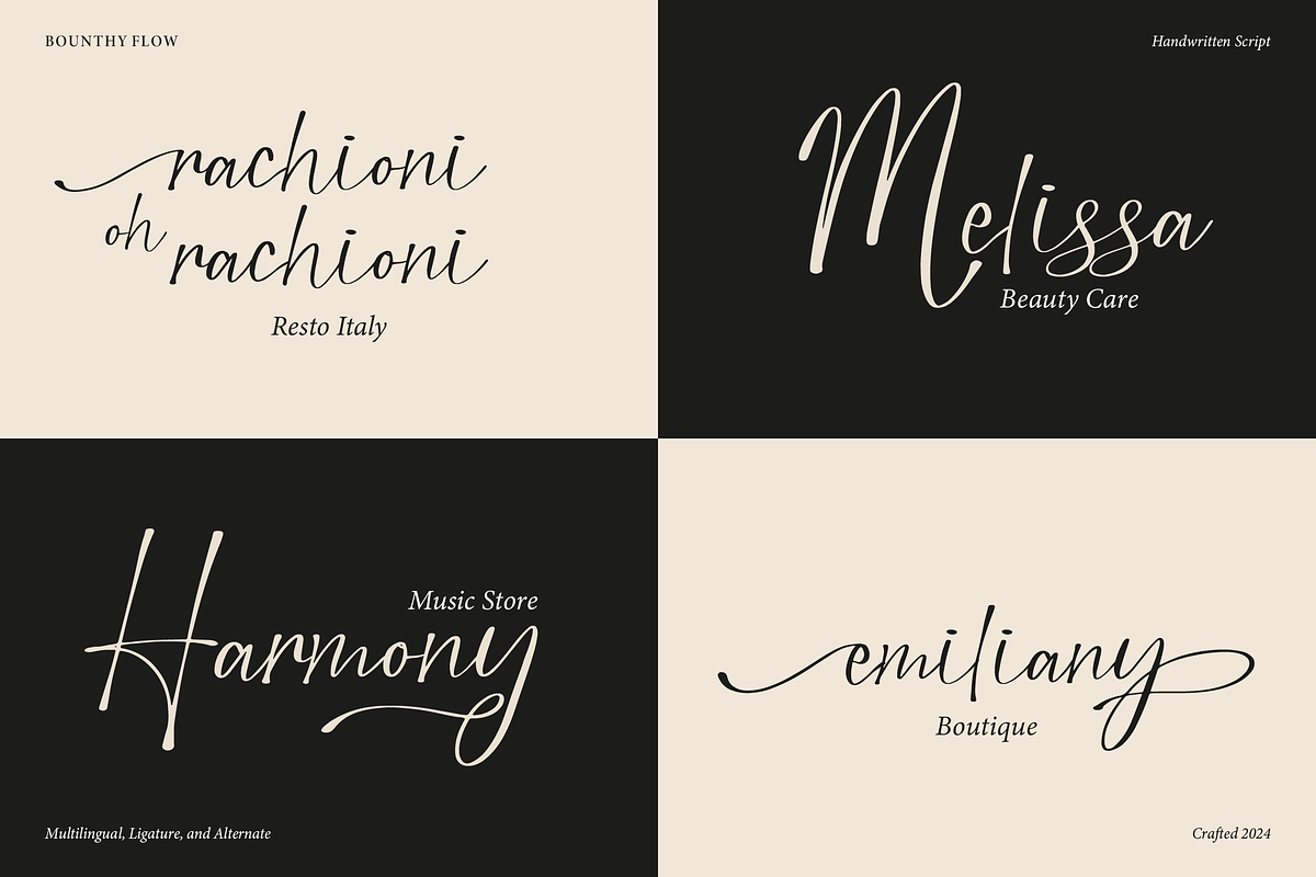 Bounthy Flow | Handwritten Script, a Script Font by Denustudios (Photo 7 of 15)