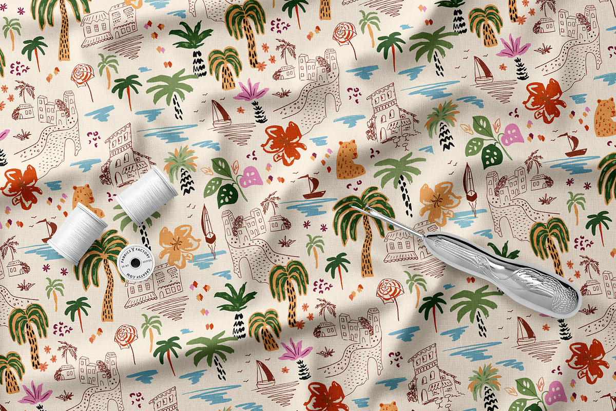 Hand drawn tropical floral patterns, a Pattern Graphic by Tani Kuzminka (Photo 13 of 22)